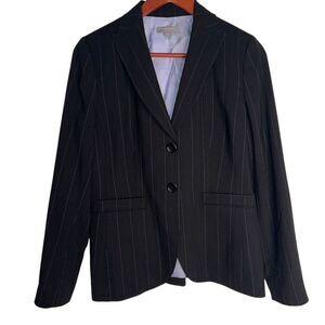 Ann Taylor Black Pinstripe Blazer